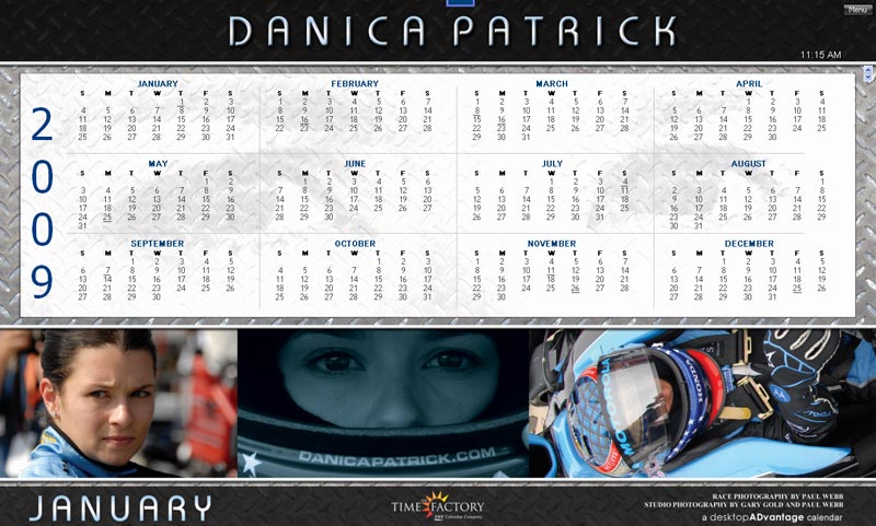 danica patrick calendar